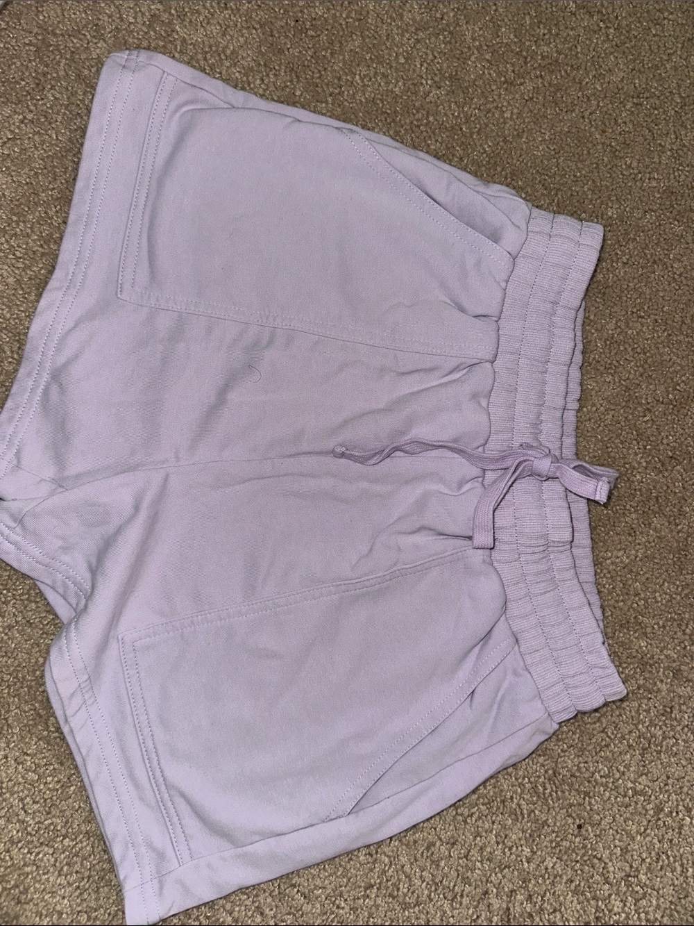 Women's Lilac Drawstring Lounge Shorts